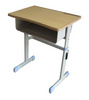 注塑封边钢木学生课桌椅升降单人桌椅