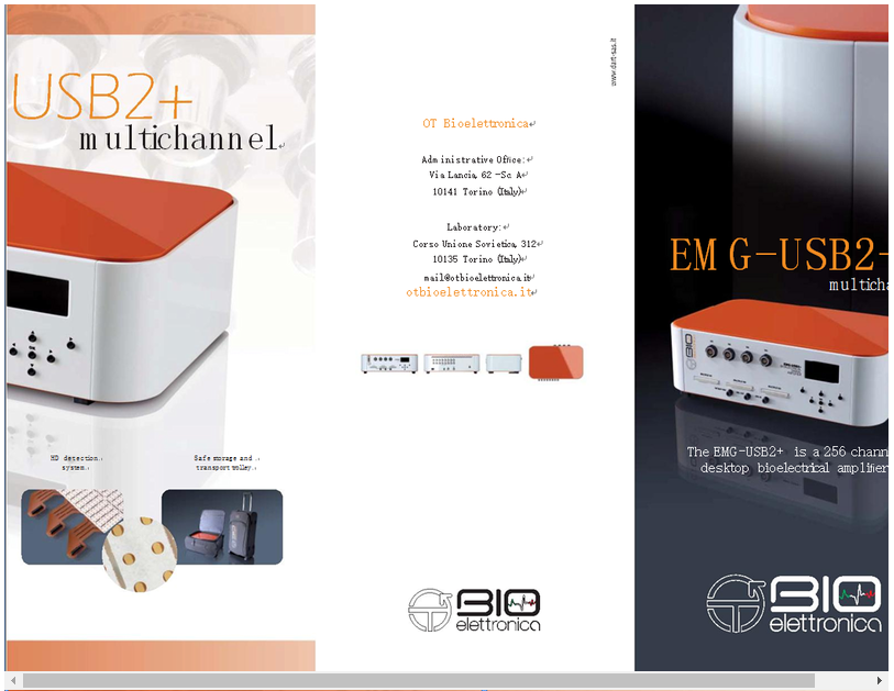 桌面的EMG-USB2 multichannel