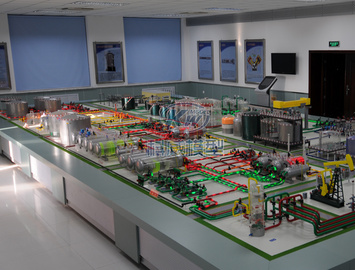 湖南科威模型 采油矿场集输（七站一所）工艺流程实训装置模型 KWSY-SX 12米X4米