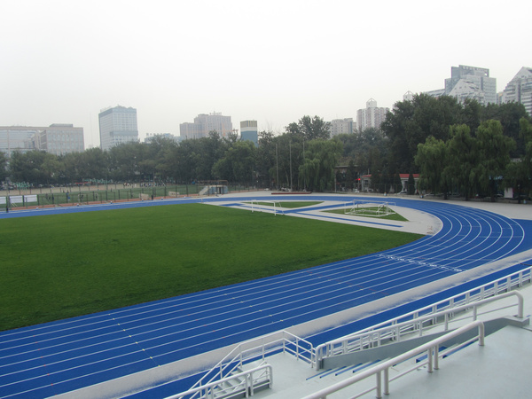 中国第一条蓝色塑胶跑道建设案例（2012年竣工）