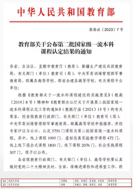蚌埠學院2門課程入選第二批國家級一流本科課程