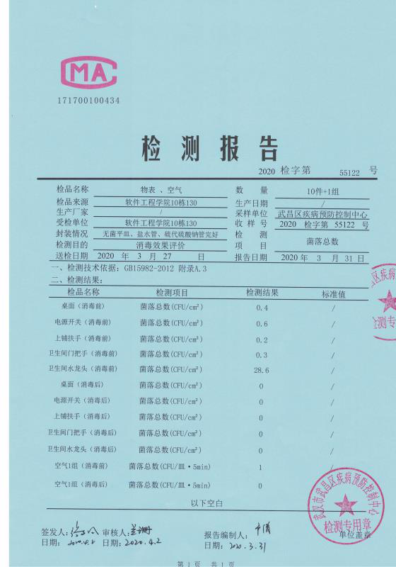 武漢軟件工程職業學院:三次消毒清潔,確保校園安全!