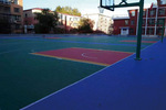 吉林大学附属中学采用悬浮地板建室外篮排球场