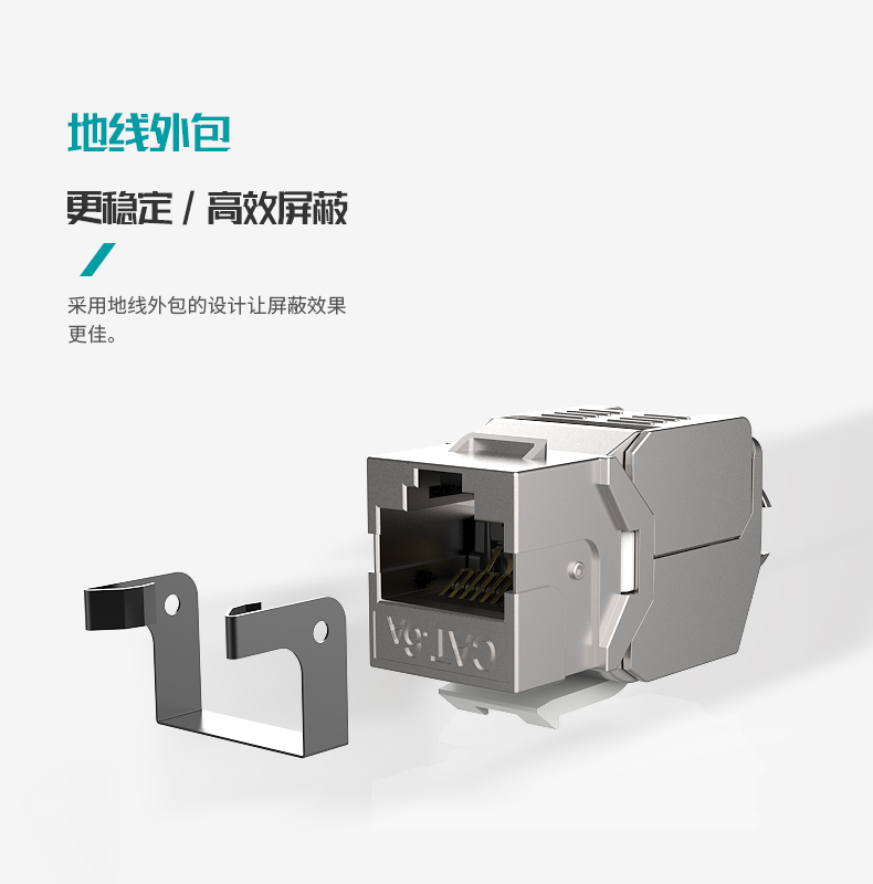 英曼-新型5G屏蔽免打網絡模塊RJ45電腦網線水晶頭模塊